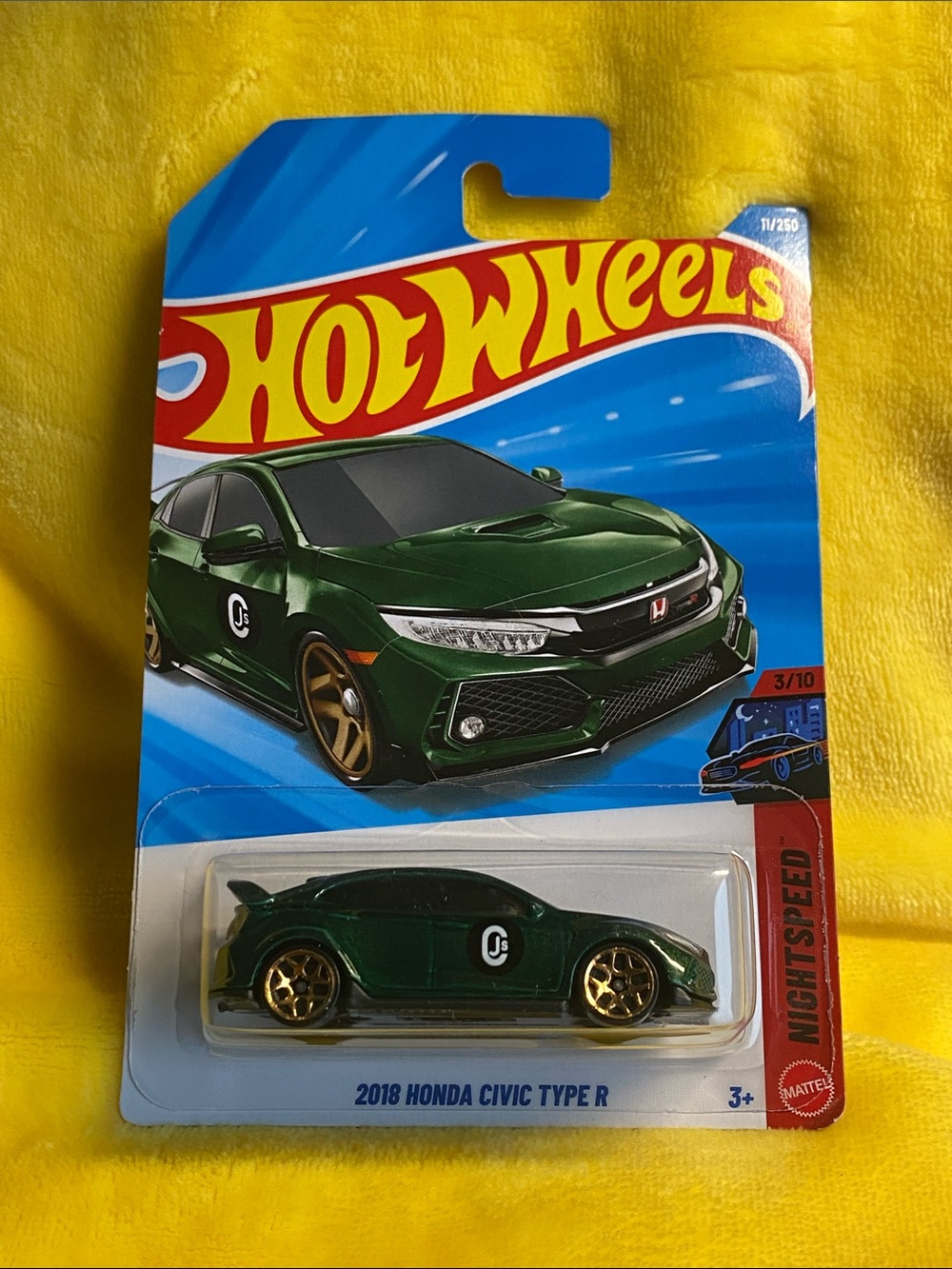 Hot wheels, 2018 Honda Civic Type R Kids Toy - Green